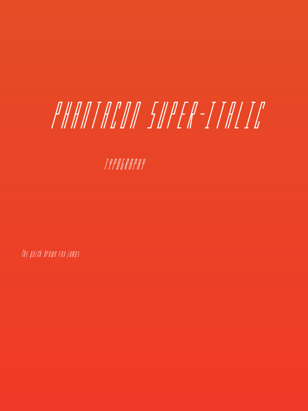 Phantacon Super-Italic Poster