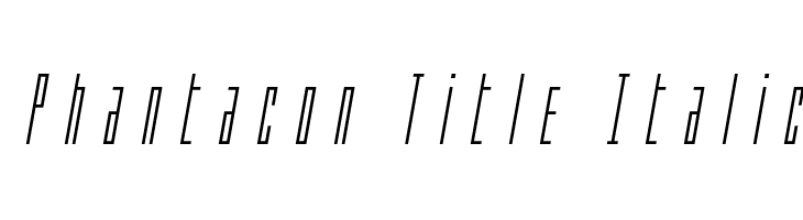 Phantacon Title Italic  font caratteri gratis
