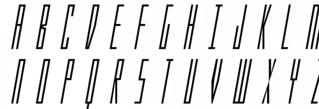 Phantacon Title Italic Caratteri MAIUSCOLE