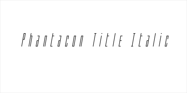 Phantacon Title Italic Logo