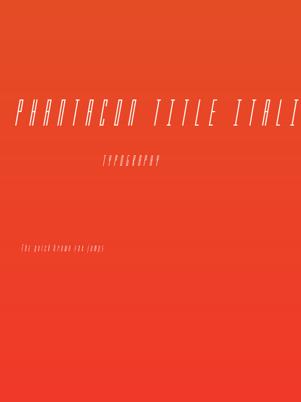 Phantacon Title Italic Poster