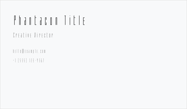 Phantacon Title Business Card