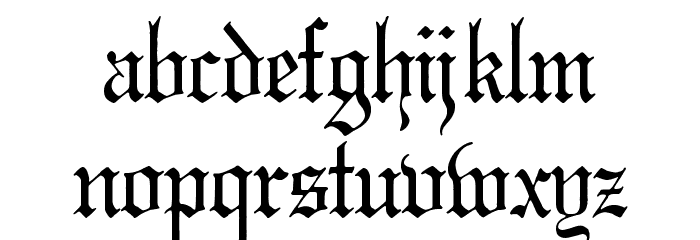 Phantasinian Regular Font LOWERCASE