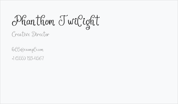 Phanthom Twilight Business Card