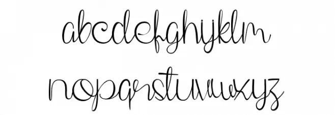 Phanthomim Schriftart Kleinbuchstaben