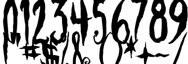 Phantom Fingers Font OTHER CHARS
