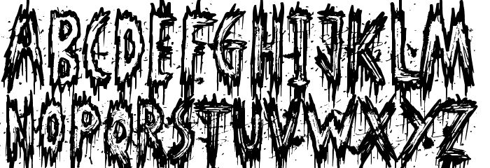 Phantom Ghost Font LOWERCASE