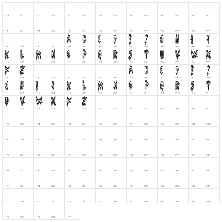 Phantom Ghost Character Map