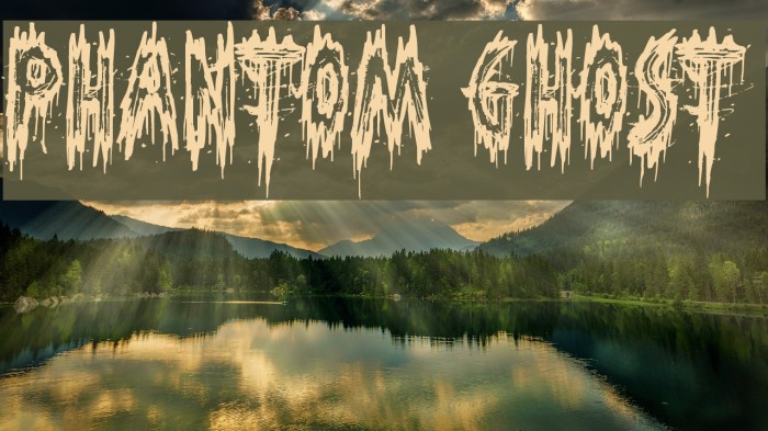 Phantom Ghost Font examples