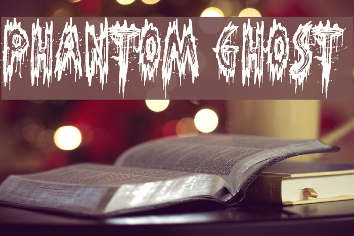 Phantom Ghost Font examples