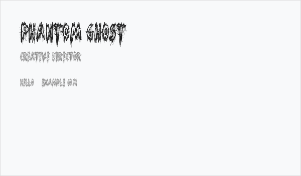 Phantom Ghost Business Card