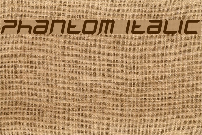 Phantom Italic Font examples