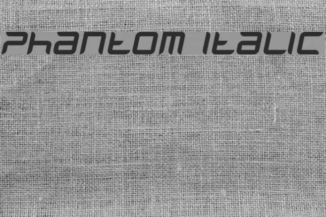Phantom Italic Font examples