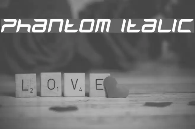 Phantom Italic Font examples