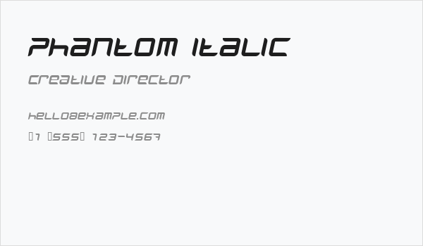 Phantom Italic Business Card