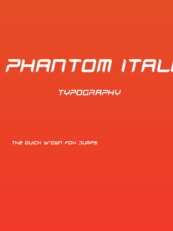 Phantom Italic Poster