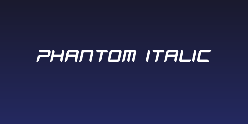 Phantom Italic Social Header