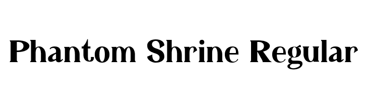Phantom Shrine Regular  font caratteri gratis