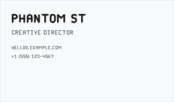 Phantom St Business Card