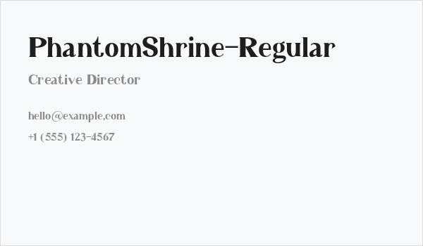 PhantomShrine-Regular Business Card
