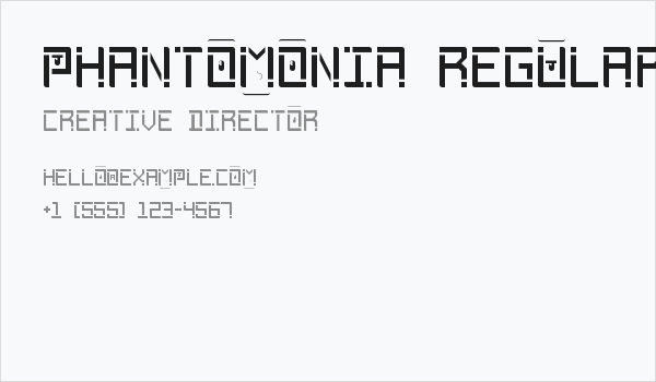 Phantomonia Regular Business Card