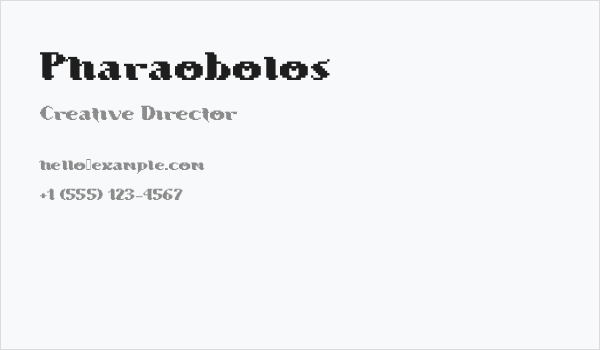 Pharaobolos Business Card