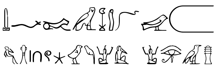 PharaohGlyph Medium Font OTHER CHARS