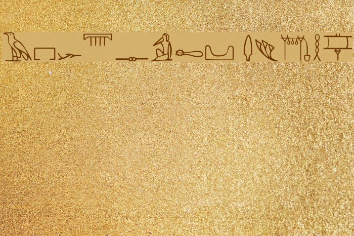 PharaohGlyph Medium Font examples