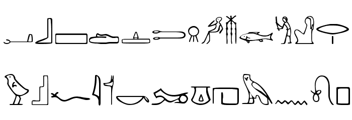 PharaohGlyph Medium Font LOWERCASE
