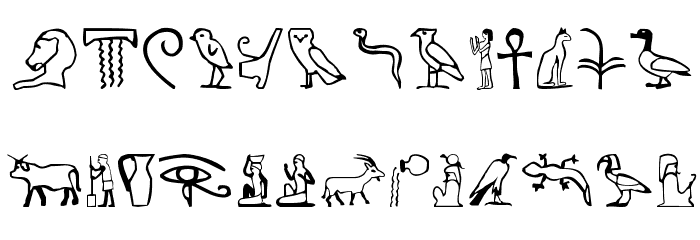Pharaoh Font LOWERCASE