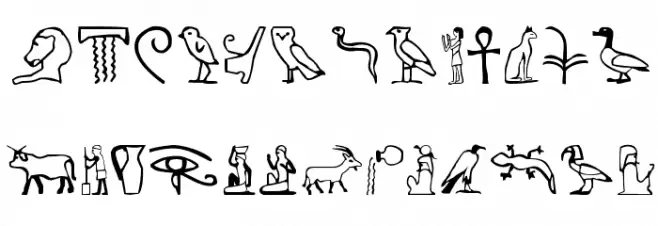 Pharaoh Font LOWERCASE
