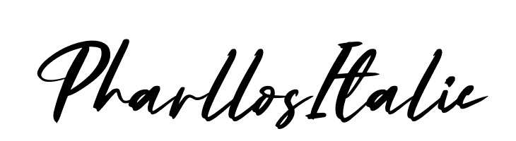 Pharllos Italic  Скачать бесплатные шрифты