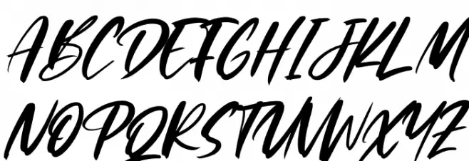 Pharllos Italic Schriftart Groß
