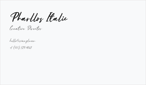 Pharllos Italic Business Card