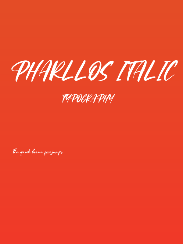 Pharllos Italic Poster
