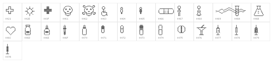 PharmaPicto picto Character Map