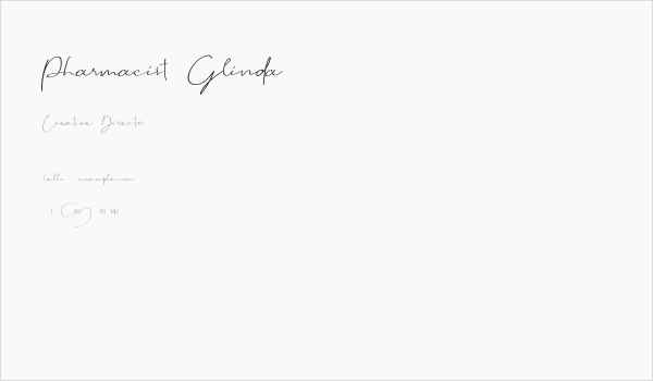 Pharmacist Glinda Business Card