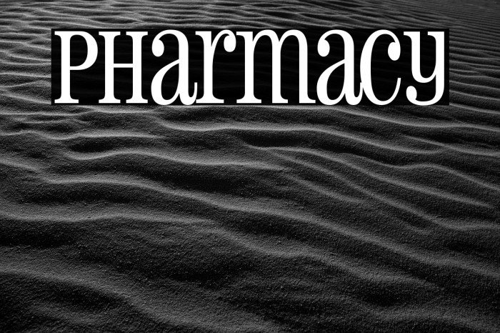 Pharmacy Font examples
