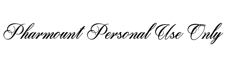 Pharmount Personal Use Only Font