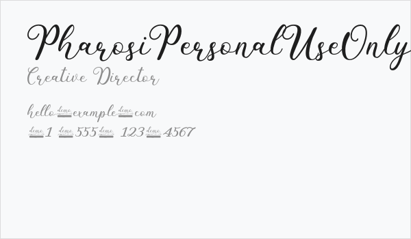 PharosiPersonalUseOnly Business Card