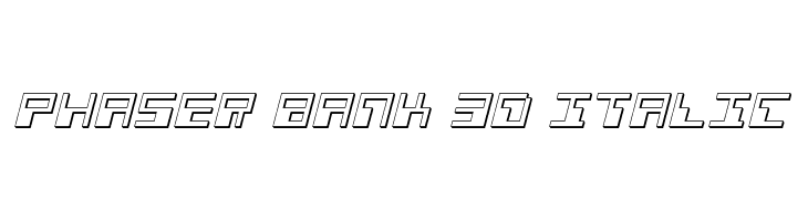 Phaser Bank 3D Italic Font