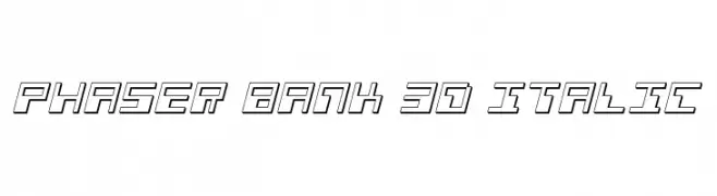 Phaser Bank 3D Italic  Скачать бесплатные шрифты