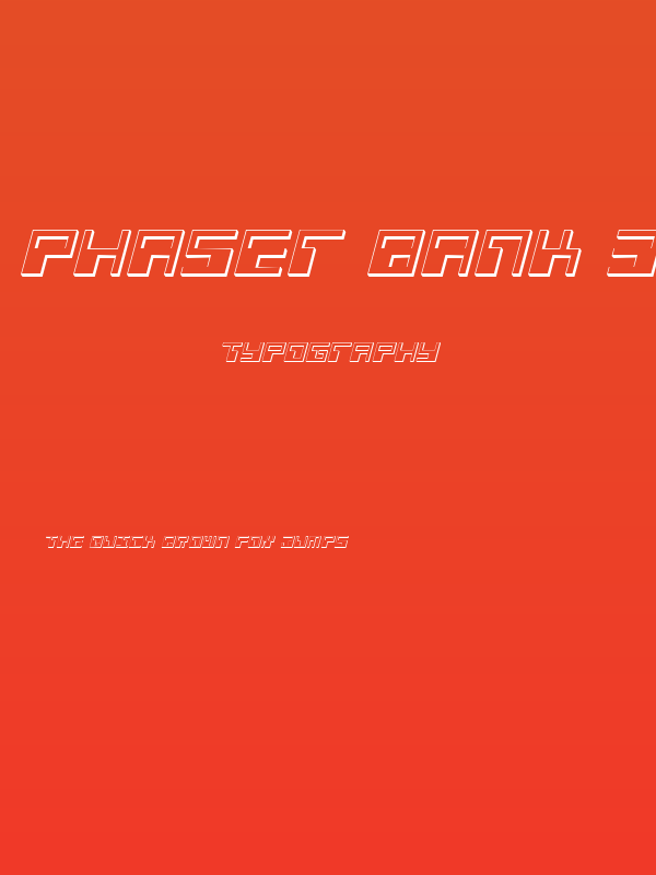 Phaser Bank 3D Italic Poster