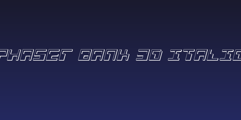 Phaser Bank 3D Italic Social Header