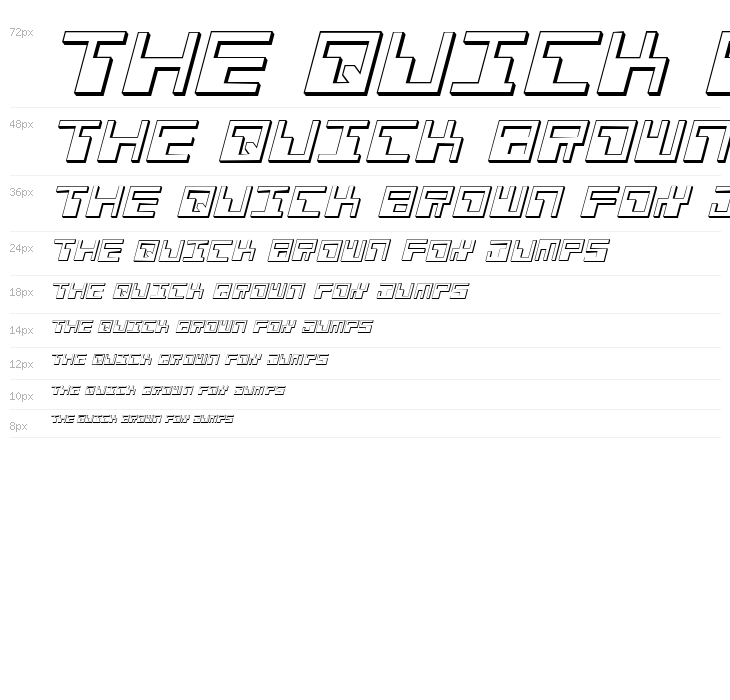 Phaser Bank 3D Italic Waterfall