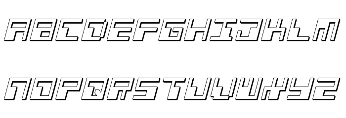 Phaser Bank 3D Italic Fuentes MINÚSCULAS