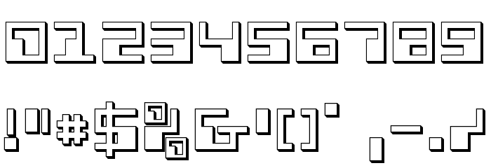 Phaser Bank 3D Font OTHER CHARS