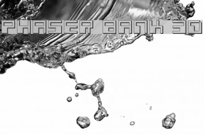Phaser Bank 3D Schriftart examples