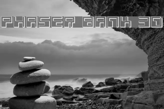 Phaser Bank 3D Schriftart examples