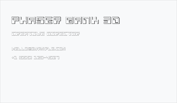 Phaser Bank 3D Business Card